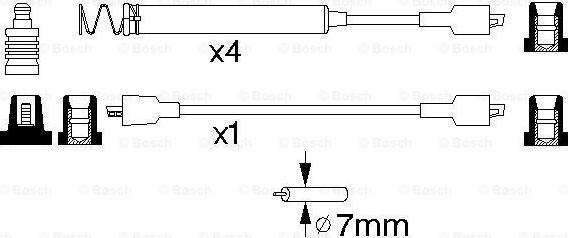 BOSCH 0 986 356 796 - Комплект проводов зажигания autosila-amz.com