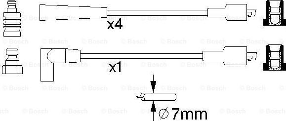 BOSCH 0 986 356 749 - Комплект проводов зажигания autosila-amz.com