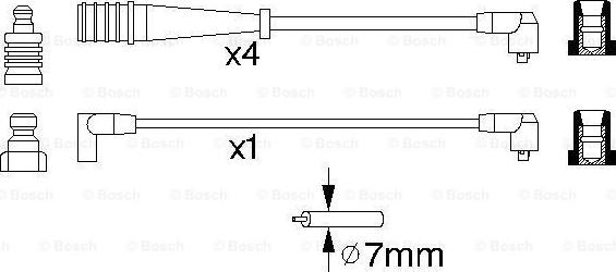 BOSCH 0 986 356 704 - Комплект проводов зажигания autosila-amz.com