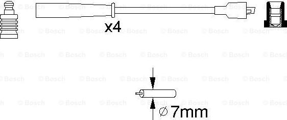 BOSCH 0 986 356 716 - Комплект проводов зажигания autosila-amz.com