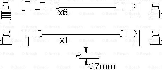 BOSCH 0 986 356 711 - Комплект проводов зажигания autosila-amz.com