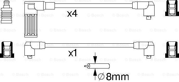 BOSCH 0 986 356 718 - Комплект проводов зажигания autosila-amz.com