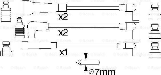 BOSCH 0 986 356 780 - Комплект проводов зажигания autosila-amz.com