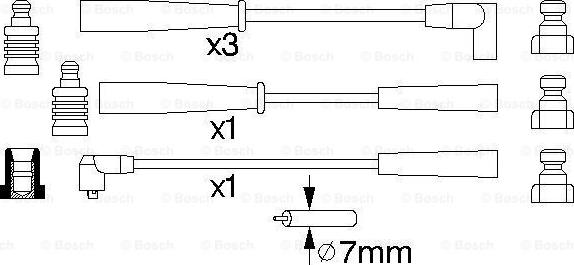 BOSCH 0 986 356 781 - Комплект проводов зажигания autosila-amz.com