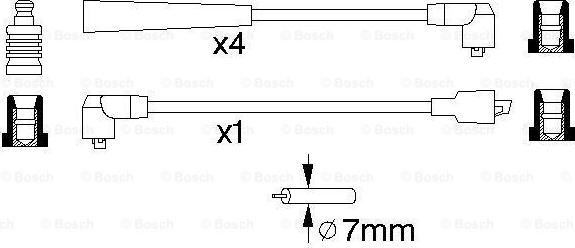 BOSCH 0 986 356 734 - Провода в/в к-т autosila-amz.com