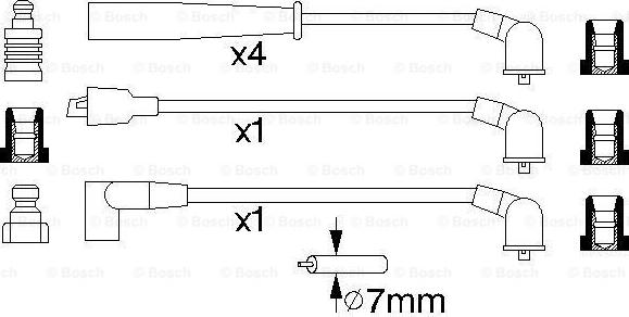 BOSCH 0 986 356 735 - Комплект проводов зажигания autosila-amz.com