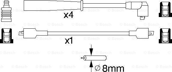 BOSCH 0 986 356 774 - Комплект проводов зажигания autosila-amz.com