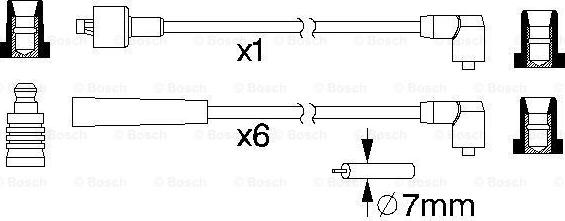 BOSCH 0 986 357 087 - Комплект проводов зажигания autosila-amz.com