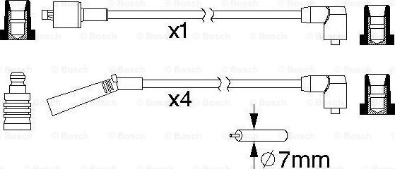 BOSCH 0 986 357 196 - Комплект проводов зажигания autosila-amz.com