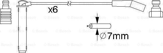 BOSCH 0 986 357 155 - Комплект проводов зажигания autosila-amz.com