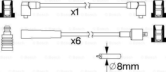 BOSCH 0 986 357 164 - Комплект проводов зажигания autosila-amz.com