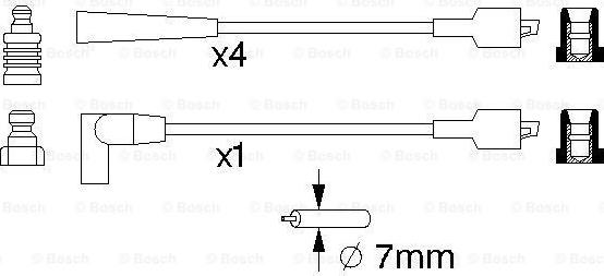 BOSCH 0 986 357 101 - Комплект проводов зажигания autosila-amz.com