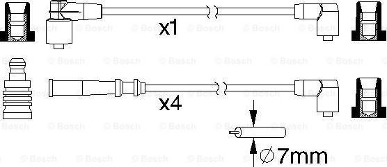 BOSCH 0 986 357 186 - Комплект проводов зажигания autosila-amz.com