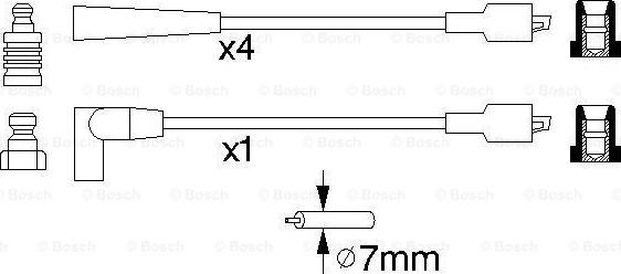 BOSCH 0 986 357 134 - Комплект проводов зажигания autosila-amz.com