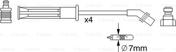 BOSCH 0 986 357 252 - Комплект проводов зажигания autosila-amz.com