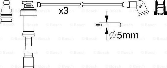 BOSCH 0 986 357 207 - Комплект проводов зажигания autosila-amz.com