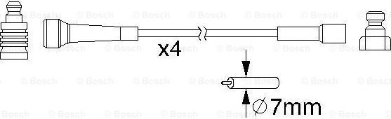 BOSCH 0 986 357 210 - Комплект проводов зажигания autosila-amz.com