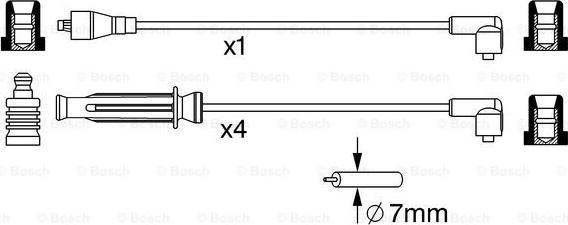 BOSCH 0 986 357 236 - Комплект проводов зажигания autosila-amz.com