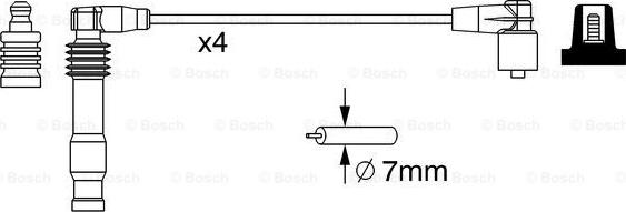 BOSCH 0 986 357 228 - Комплект высоковольтных проводов autosila-amz.com