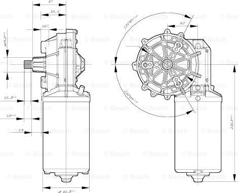 BOSCH 0 986 337 451 - Двигатель стеклоочистителя autosila-amz.com