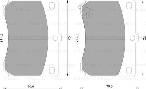 BOSCH 0 986 AB9 040 - Тормозные колодки, дисковые, комплект autosila-amz.com