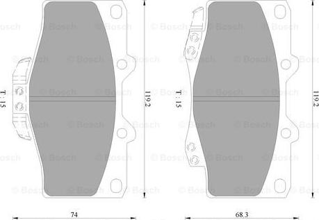 BOSCH 0 986 AB9 154 - Тормозные колодки, дисковые, комплект autosila-amz.com