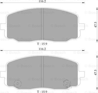 BOSCH 0 986 AB9 359 - Тормозные колодки, дисковые, комплект autosila-amz.com