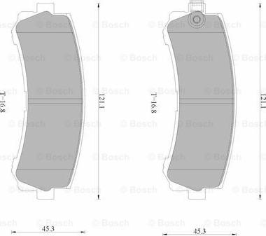 BOSCH 0 986 AB4 593 - Тормозные колодки, дисковые, комплект autosila-amz.com