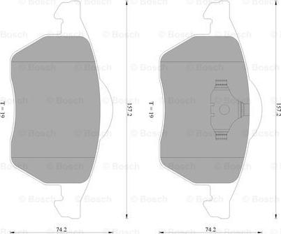 BOSCH 0 986 AB4 550 - Тормозные колодки, дисковые, комплект autosila-amz.com