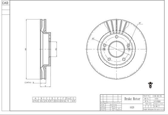 BOSCH 0 986 AB5 705 - Тормозной диск autosila-amz.com