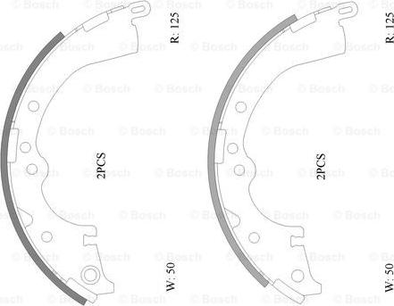 BOSCH 0 986 AB0 116 - Комплект тормозных колодок, барабанные autosila-amz.com