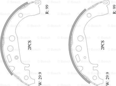 BOSCH 0 986 AB0 118 - Комплект тормозных колодок, барабанные autosila-amz.com