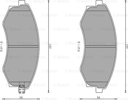 BOSCH 0 986 AB0 205 - Тормозные колодки, дисковые, комплект autosila-amz.com