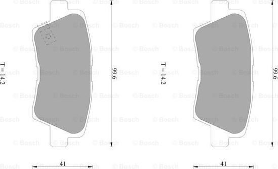 BOSCH 0 986 AB1 040 - Тормозные колодки, дисковые, комплект autosila-amz.com