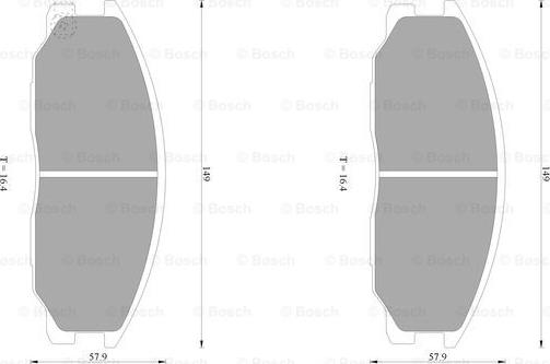 BOSCH 0 986 AB1 056 - Тормозные колодки, дисковые, комплект autosila-amz.com