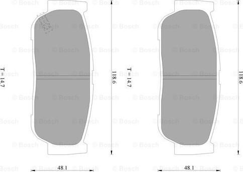 BOSCH 0 986 AB1 065 - Тормозные колодки, дисковые, комплект autosila-amz.com