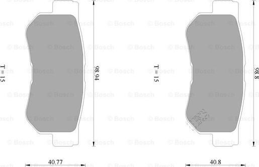 BOSCH 0 986 AB1 020 - Тормозные колодки, дисковые, комплект autosila-amz.com