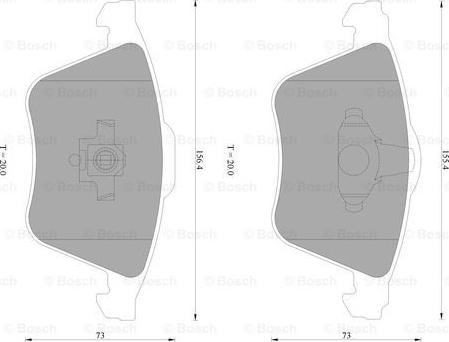 BOSCH 0 986 AB1 190 - Тормозные колодки, дисковые, комплект autosila-amz.com