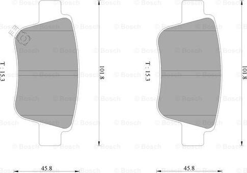 BOSCH 0 986 AB1 378 - Тормозные колодки, дисковые, комплект autosila-amz.com