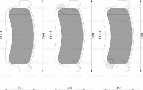 BOSCH 0 986 AB3 544 - Тормозные колодки, дисковые, комплект autosila-amz.com