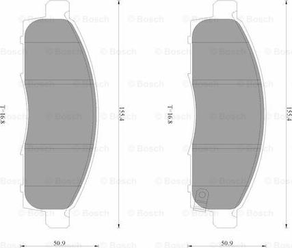 BOSCH 0 986 AB3 509 - Тормозные колодки, дисковые, комплект autosila-amz.com