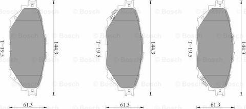 BOSCH 0 986 AB3 514 - Тормозные колодки, дисковые, комплект autosila-amz.com