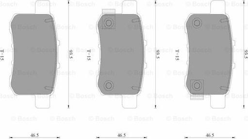 BOSCH 0 986 AB3 524 - Тормозные колодки, дисковые, комплект autosila-amz.com