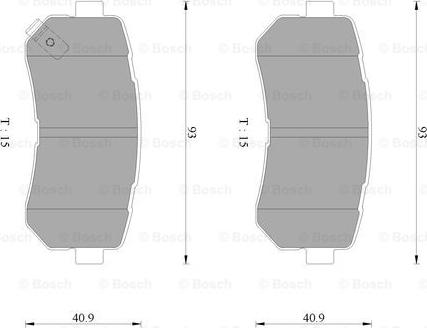 BOSCH 0 986 AB3 099 - Тормозные колодки, дисковые, комплект autosila-amz.com