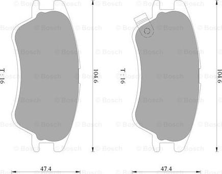 BOSCH 0 986 AB3 053 - Тормозные колодки, дисковые, комплект autosila-amz.com