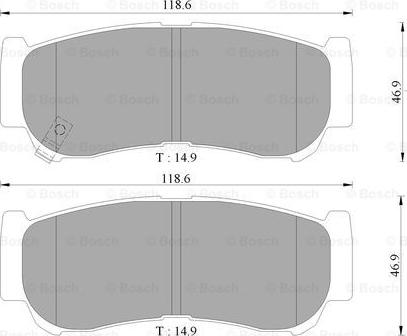 BOSCH 0 986 AB3 067 - Тормозные колодки, дисковые, комплект autosila-amz.com