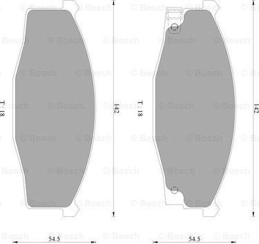 BOSCH 0 986 AB2 442 - Тормозные колодки, дисковые, комплект autosila-amz.com