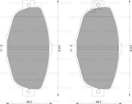 BOSCH 0 986 AB2 487 - Тормозные колодки, дисковые, комплект autosila-amz.com