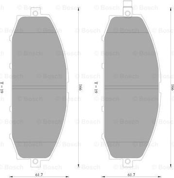 BOSCH 0 986 AB2 551 - Тормозные колодки, дисковые, комплект autosila-amz.com