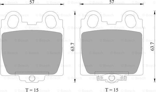 BOSCH 0 986 AB2 552 - Тормозные колодки, дисковые, комплект autosila-amz.com